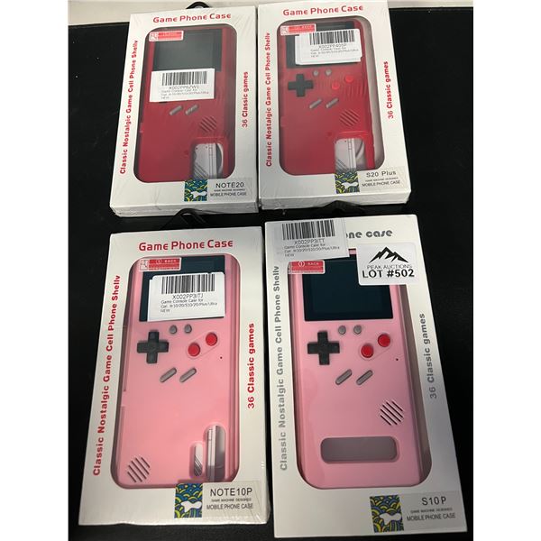 Lot of 4 Classic Game Phone Cases (Assorted) - Play Retro Games On The Case!
