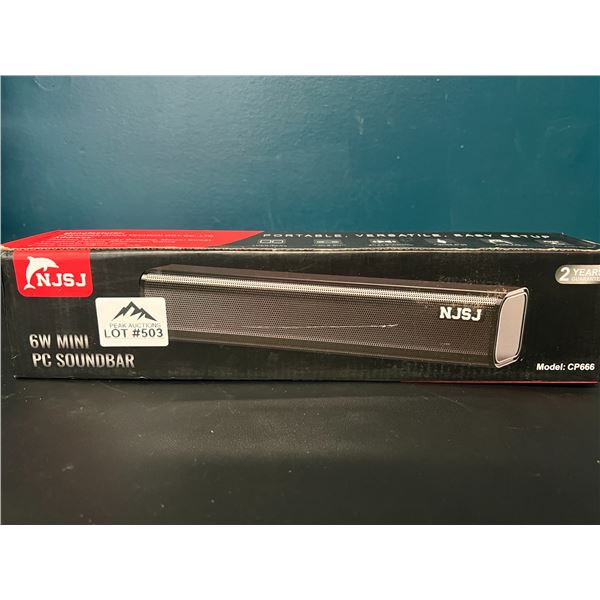 Lot of 1 NJSJ 6W Mini PC Soundbar