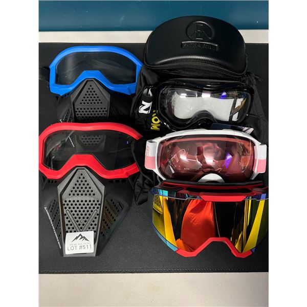 Lot of 5 Assorted Ski Masks/Paintball Masks