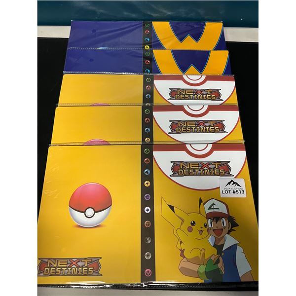 Lot of 5 Pokemon 4-Pocket/30 Page Card Binders