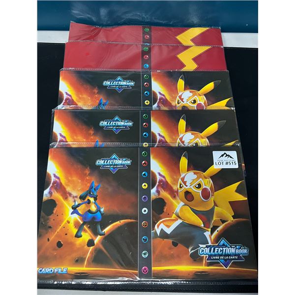 Lot of 5 Pokemon 4-Pocket/30 Page Card Binders
