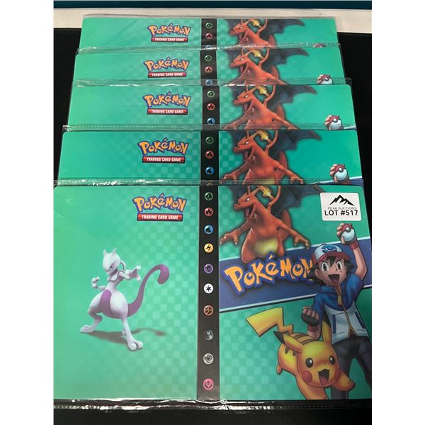 Lot of 5 Pokemon 4-Pocket/30 Page Card Binders