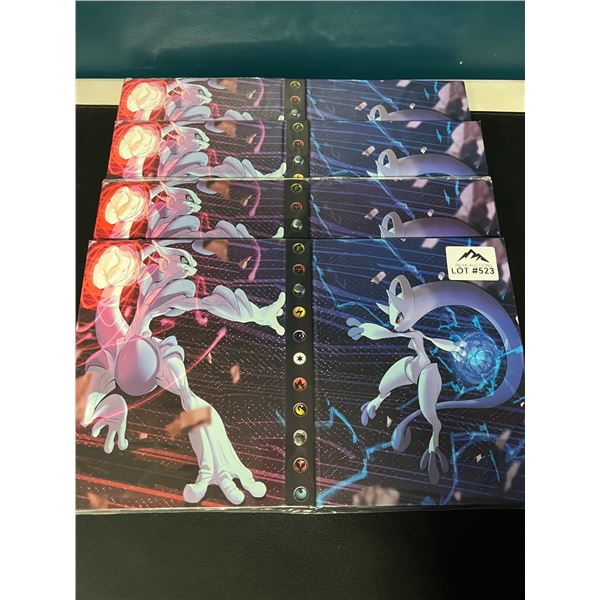 Lot of 4 Pokemon 4 Pocket Card Binders (Hard Shell)