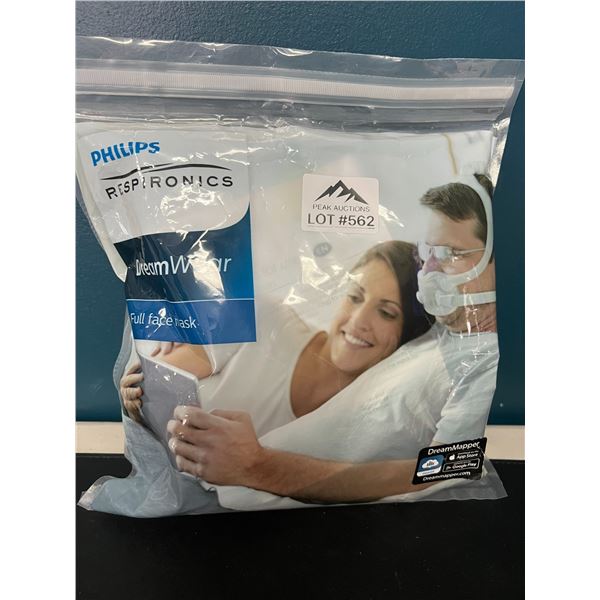 Lot of 1 Phillips Respironics Dream Wear Full Face CPAP Sleep Apnea Mask Headgear