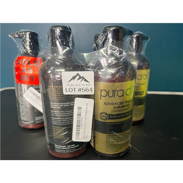 Lot of 3 Sets of Purador Advanced Therapy Anit-Thinning Shampoo + Conditioner