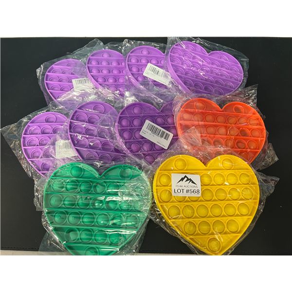 Lot of 10 Assorted Pop-It Fidget Toys for Kids