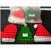 Image 1 : Lot of 9 Christmas Style Pop-It Fidget Toys for Kids