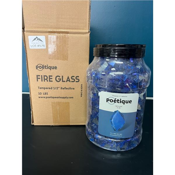 Lot of 1 Poetique Fire Glass for Fire Pit/Fireplaces (10lb)
