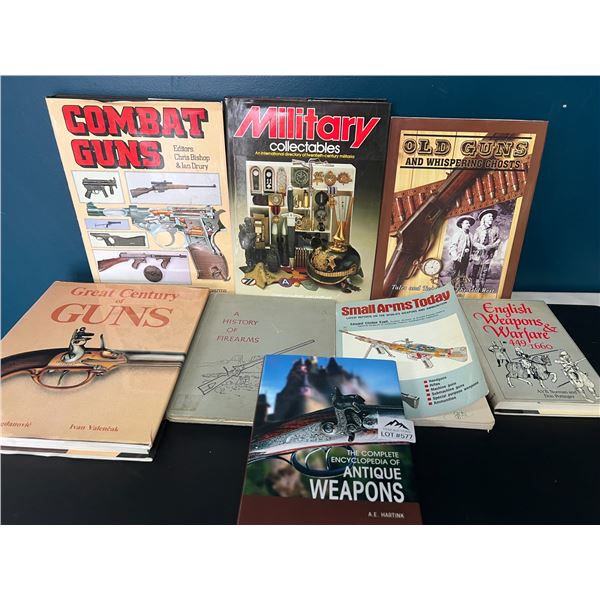 Lot of 8 Assorted Books - Weapons, Warfare, and Guns