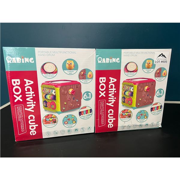 Lot of 2 Activity Cube Box Toys