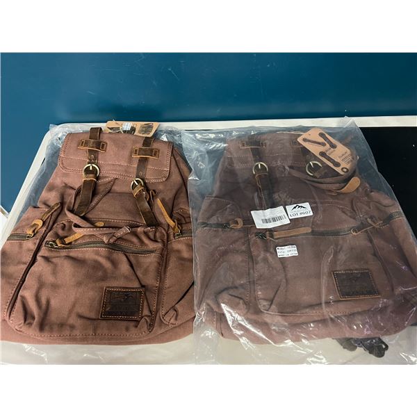 Lot of 2 Rugur Canvas Backpacks