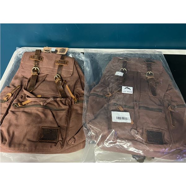 Lot of 2 Rugur Canvas Backpacks