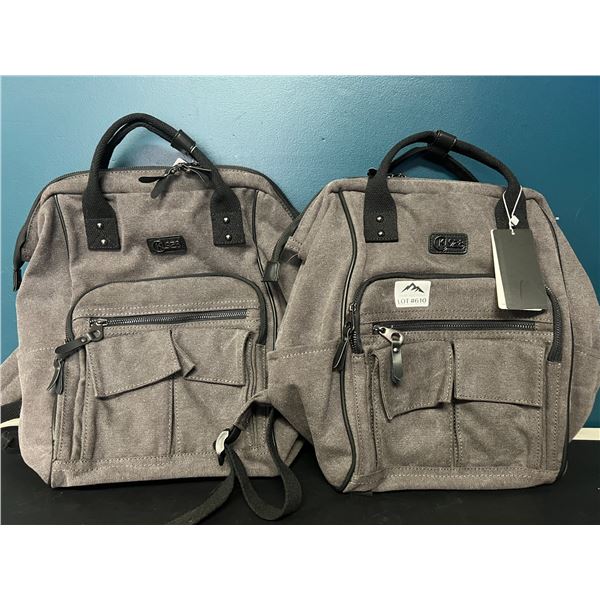 Lot of 2 Grey Backpacks/Bags
