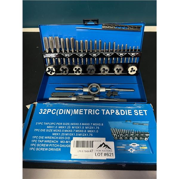Lot of 1 32pc Metric Tap & Die Set