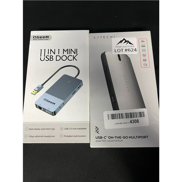 Lot of 2 USB Multiport Adapters/Hubs