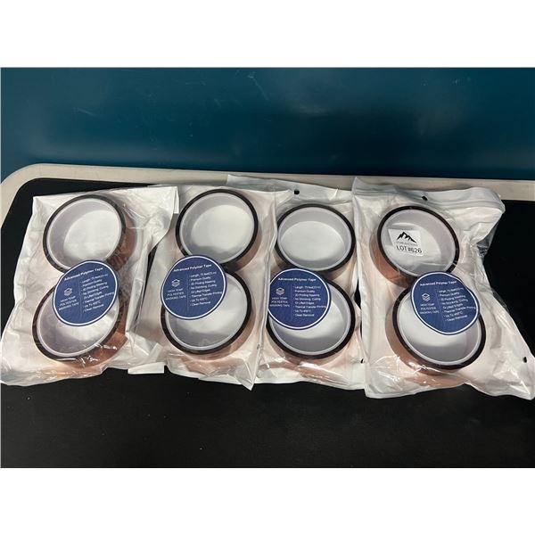 Lot of 4 Packs of High Temp Advanced Polymer Tape (2 pack) - 75FT