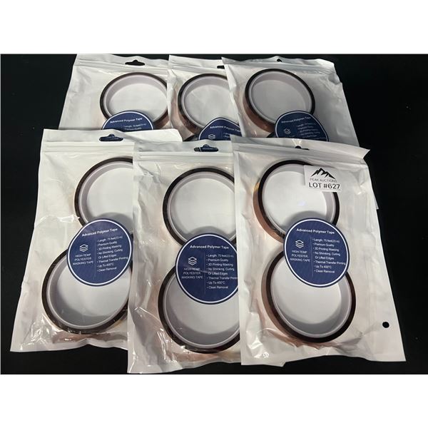 Lot of 6 Packs of High Temp Advanced Polymer Tape (2 pack) - 75FT