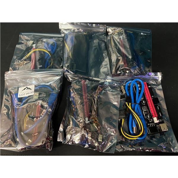 Lot of 6 PCIE Risers for PC/Bitcoin Miner
