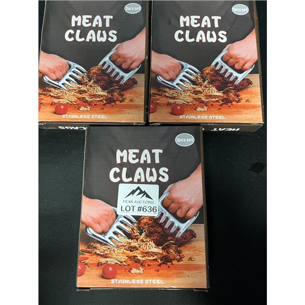 Lot of 3 Meat Claws/Shredder Tools