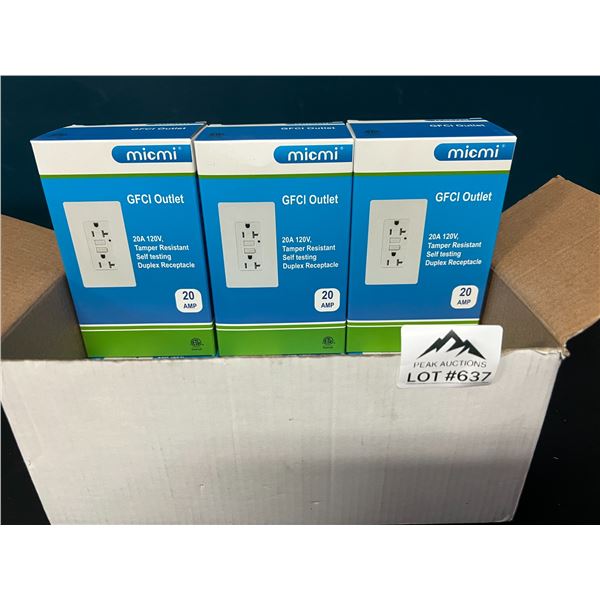 Lot of 6v Packs of 20A 120V Outlets for Home