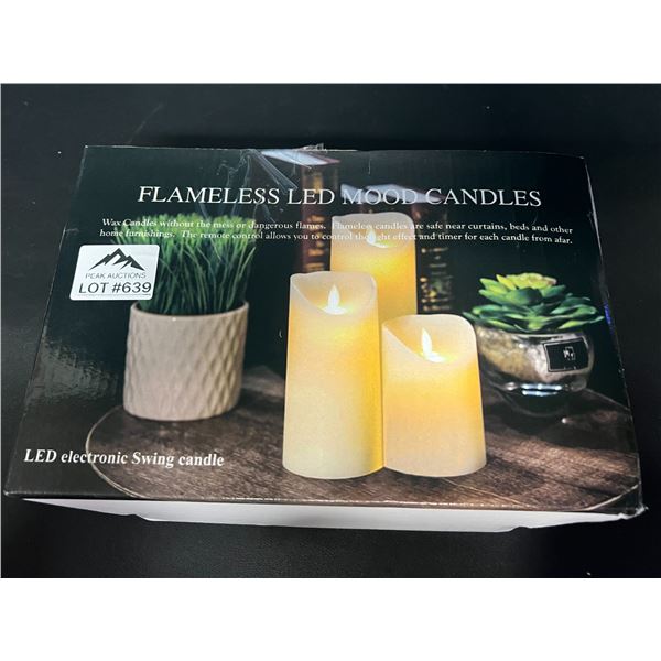 Lot of 1 3pack of Flameless LED Candles w/ Remote Control