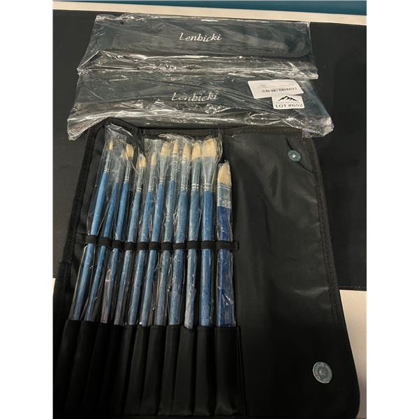 Lot of 3 Packs of Artist Paintbrushes (11pcs per set)