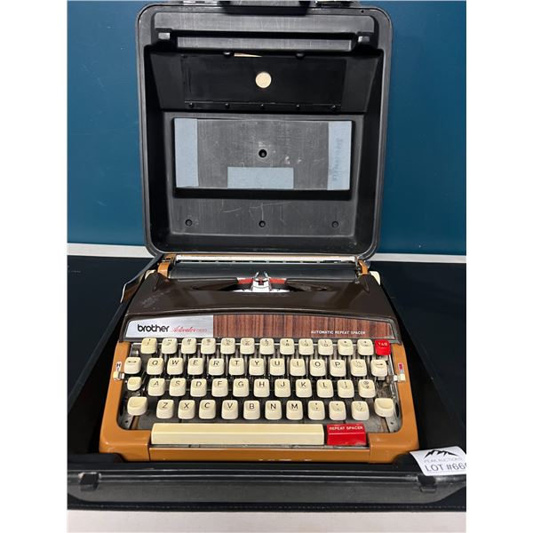 Lot of 1 Vintage Brother Activator 889 Manual Typewriter w/ Case (*Used/as is)
