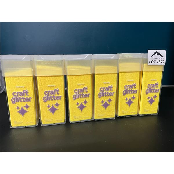 Lot of 6 Hemway Craft Glitters (Yellow)