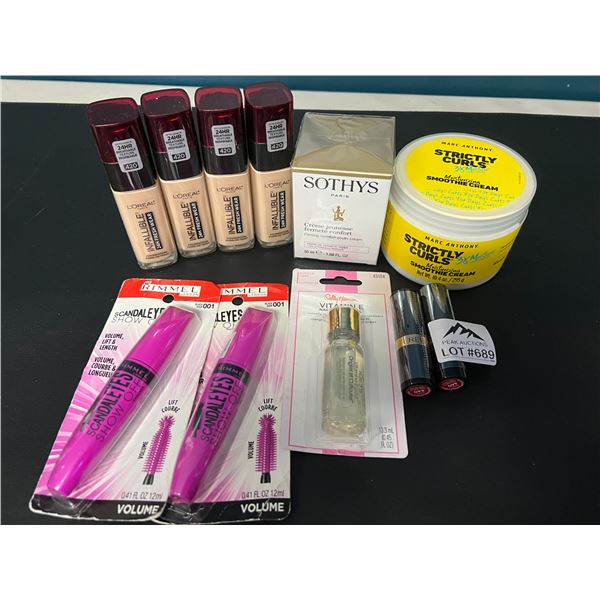 Lot of Assorted Makeup/Beauty Products - Foundation, Mascara, Lipsticks, etc.