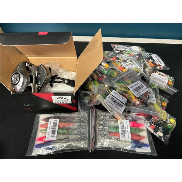 Lot of Fishing Products - Carbon Fiber Reel & Over 29 Packs of Lures!