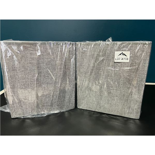 Lot of 2 Table Lamps (Grey) w/ Bulbs