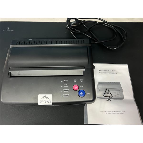 Lot of 1 Tattoo Transfer/Stencil Machine