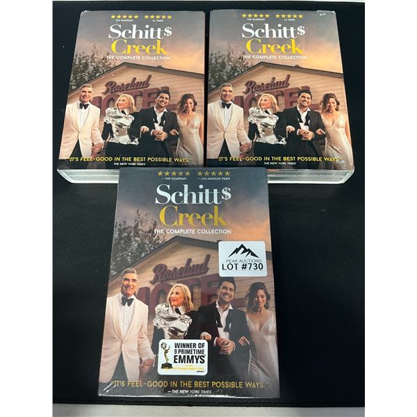 Lot of 3 Schitts Creek DVD Box Sets