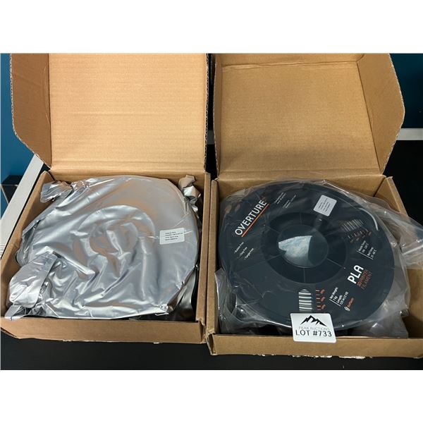 Lot of 2 Boxes of 3D Printer PLA Filament (Gray)