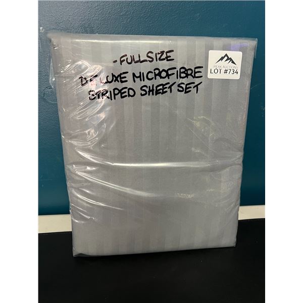 Lot of 1 Full Size Deluxe Microfibre Striped Sheet Set