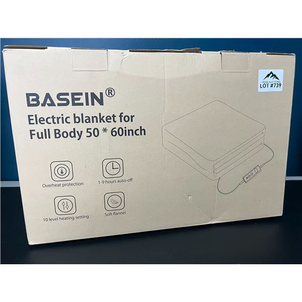 Lot of 1 BaseIn Electric Heated Blanket (50 x 60 inch) - Grey