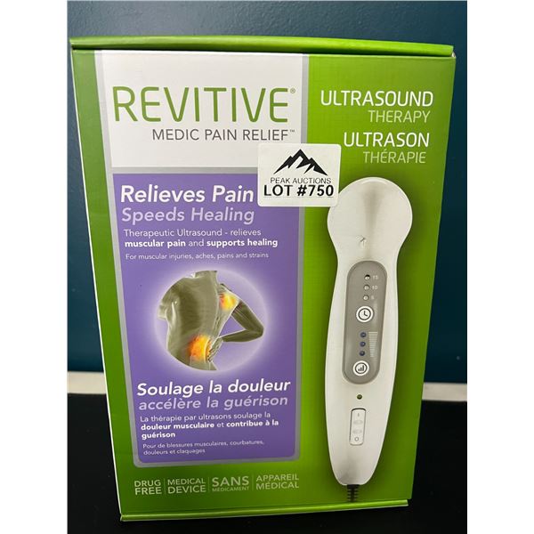 Lot of 1 Revitive Medic Pain Relief Ultrasound Therapy Device