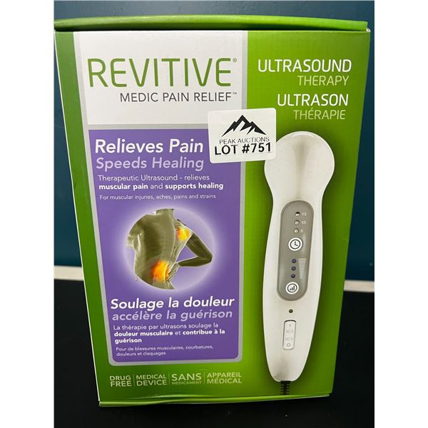 Lot of 1 Revitive Medic Pain Relief Ultrasound Therapy Device
