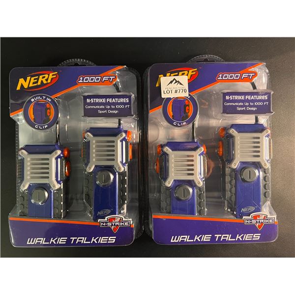 Lot of 2 NERF Walkie Talkie Sets (2pcs per Set)