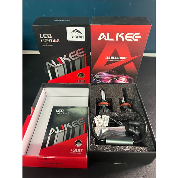 Lot of 3 Packs of LED Headlights (Assorted Sizes)