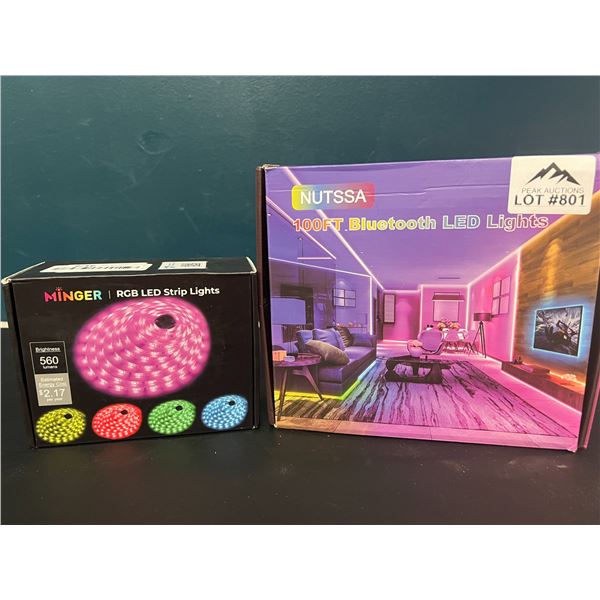 Lot of 2 Boxes of LED Strip Lights (1x 100FT + Other)