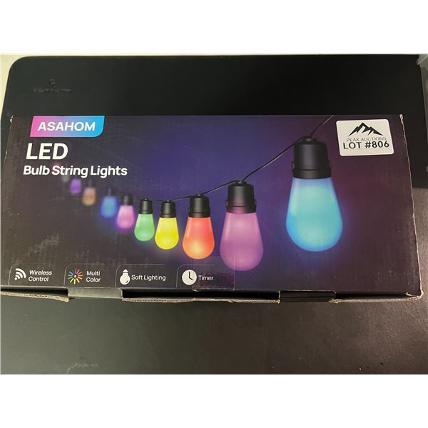 Lot of 1 Asahom LED Multi-Color String Lights w/ Wireless Control