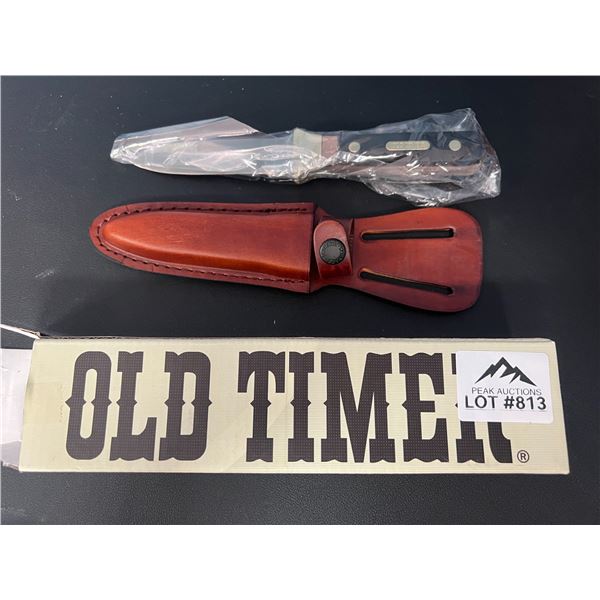 Lot of 1 Old Timer Hunting Knife w/ Sheath