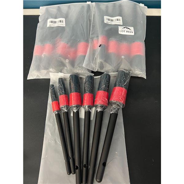 Lot of 3 Packs of Automotive Car Detailing Brush Sets (6PCS Each)