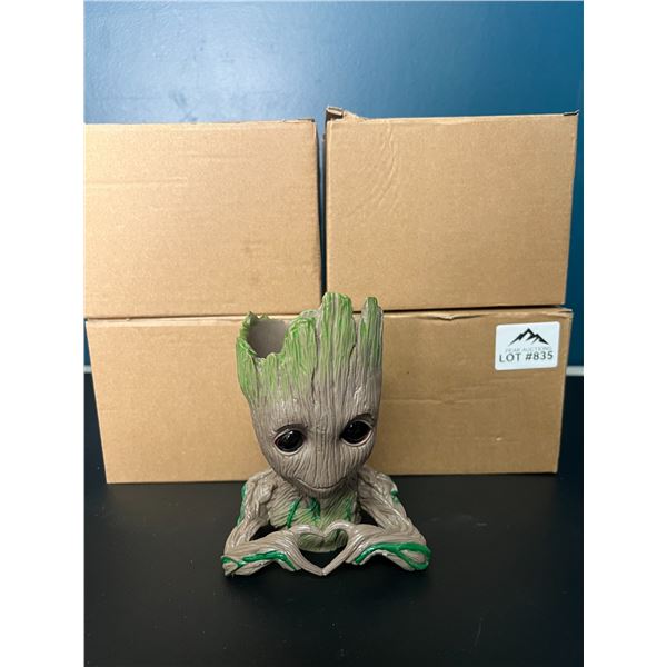 Lot of 4 Groot Treeman Planter Planter Pots/Pencil Holders
