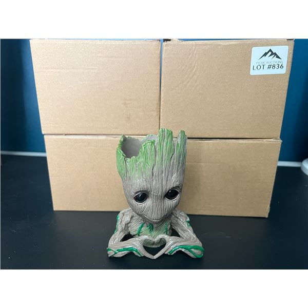 Lot of 4 Groot Treeman Planter Planter Pots/Pencil Holders