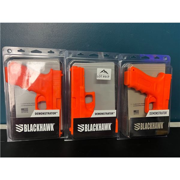 Lot of 3 Blackhawk Demonstrator Demo Guns - Orange Glock 17