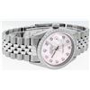 Image 4 : Rolex Mens Stainless Steel Pink Diamond Datejust Wristwatch