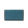 Image 2 : Louis Vuitton Turquoise Leather Porte Tresor International Wallet