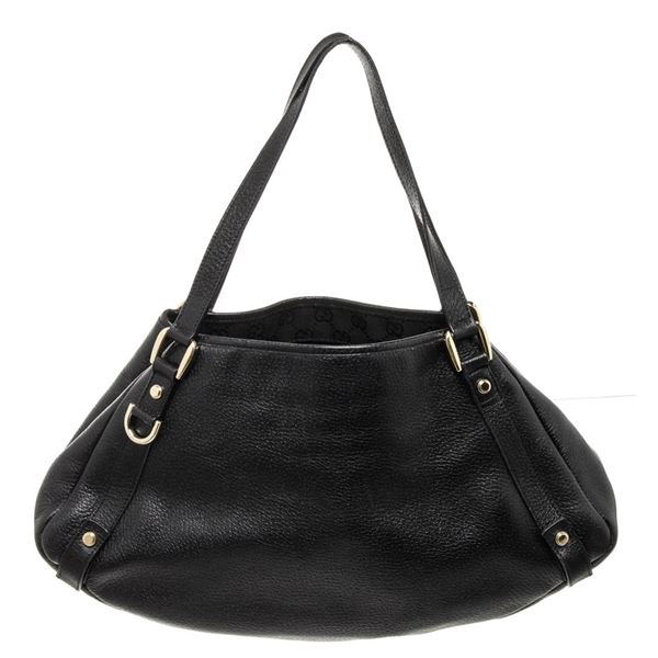 Gucci Black Leather Abbey Tote Bag